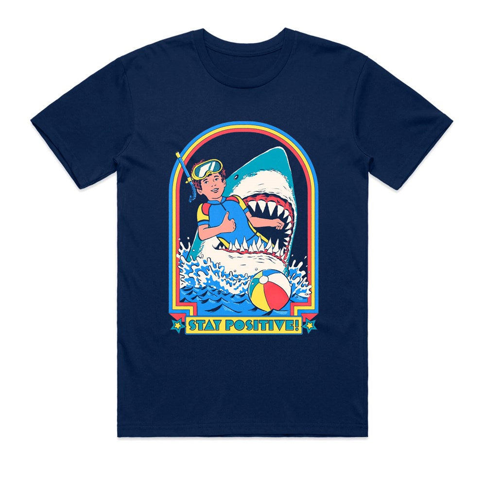 Steven Rhodes Stay Positive T-Shirt – Navy