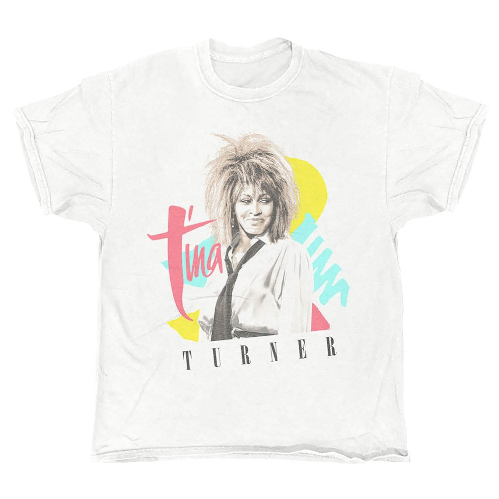 Tina Turner Shapes Graphic T-Shirt – White Vintage