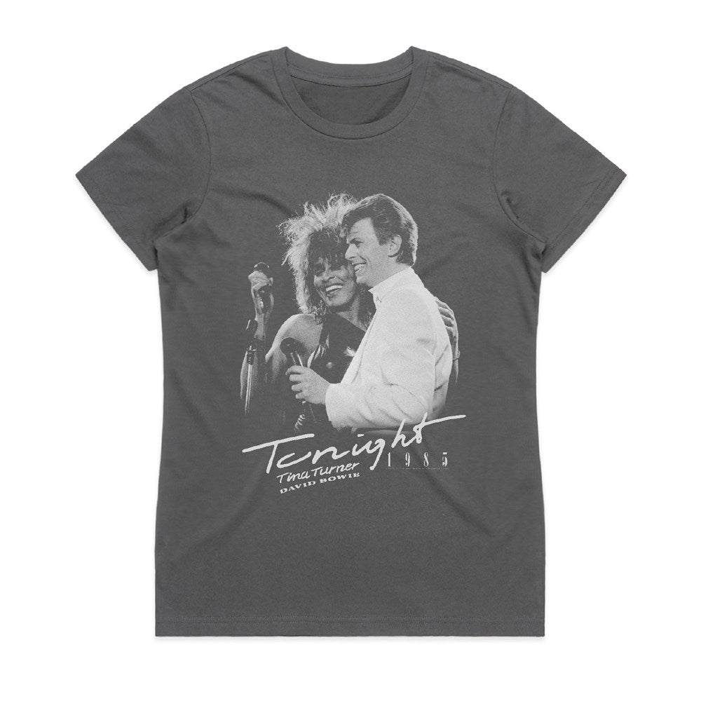 Tina x Bowie - Tonight - Womens Charcoal T-shirt