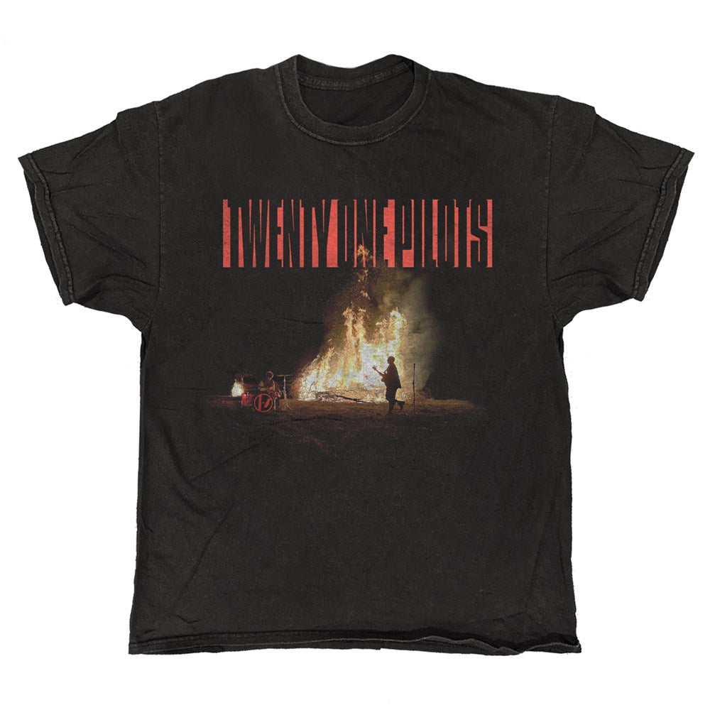 Twenty One Pilots Bonfire Graphic T-Shirt – Black Vintage