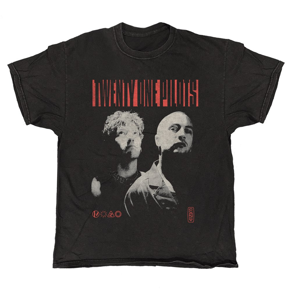 Twenty One Pilots Clancy Symbols T-Shirt – Black Vintage