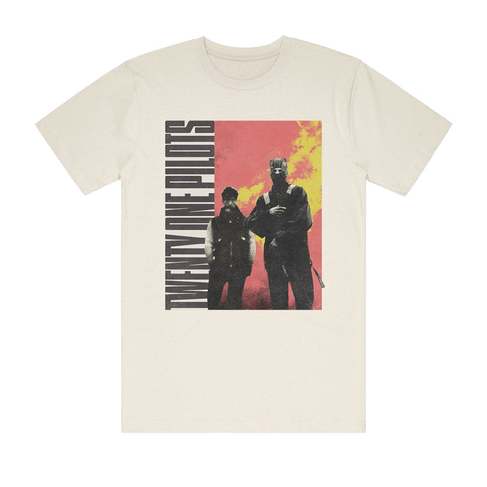 Twenty One Pilots Clancy Vertical T-Shirt – Ecru