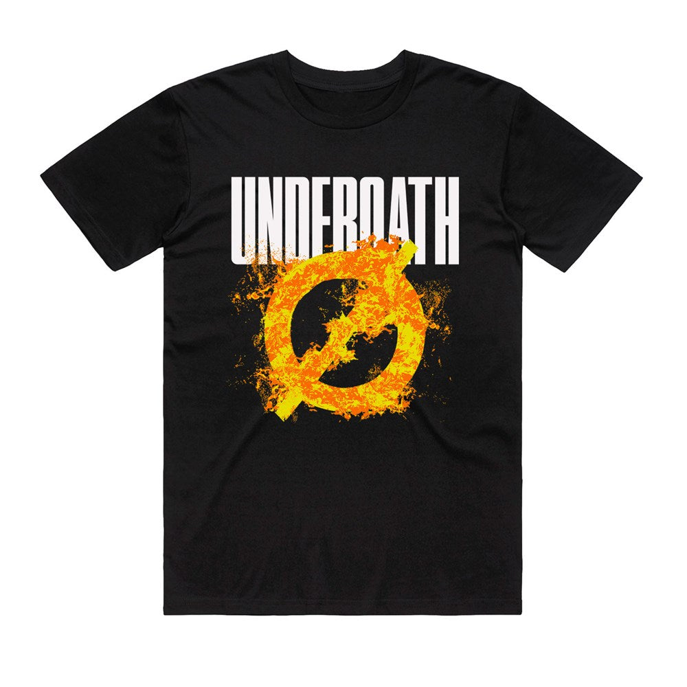 Underoath Symbol on Fire T-Shirt – Black