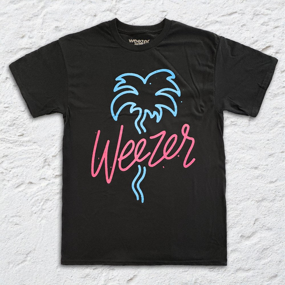 Weezer - Neon Palms - Black T-shirt