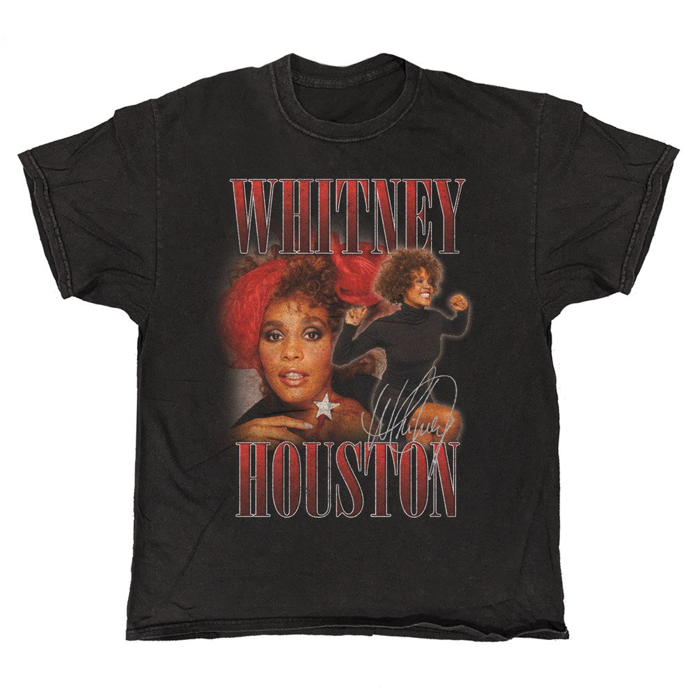Whitney Houston Homage T-Shirt – Black Vintage