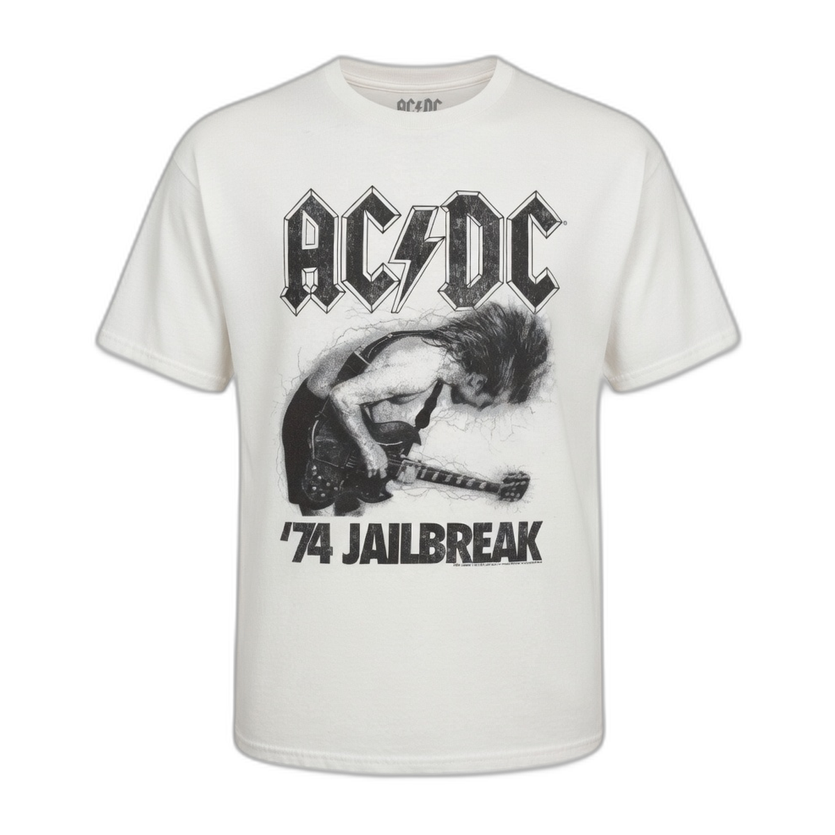 AC/DC 74 Jailbreak Era T-Shirt – White Vintage