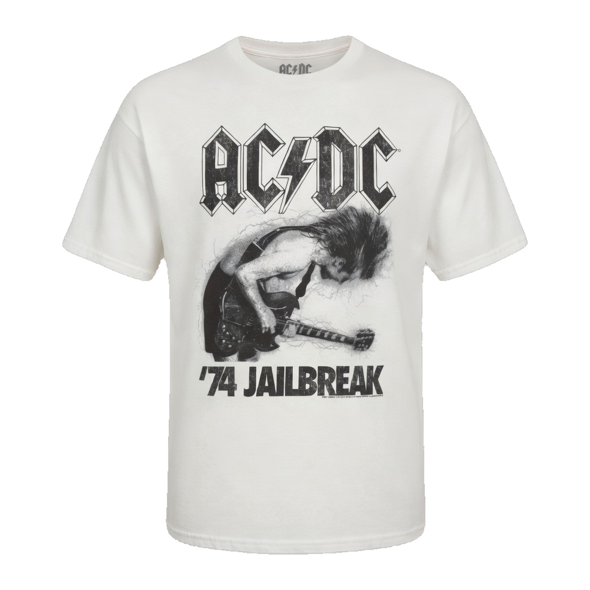 AC/DC 74 Jailbreak Era T-Shirt – White Vintage