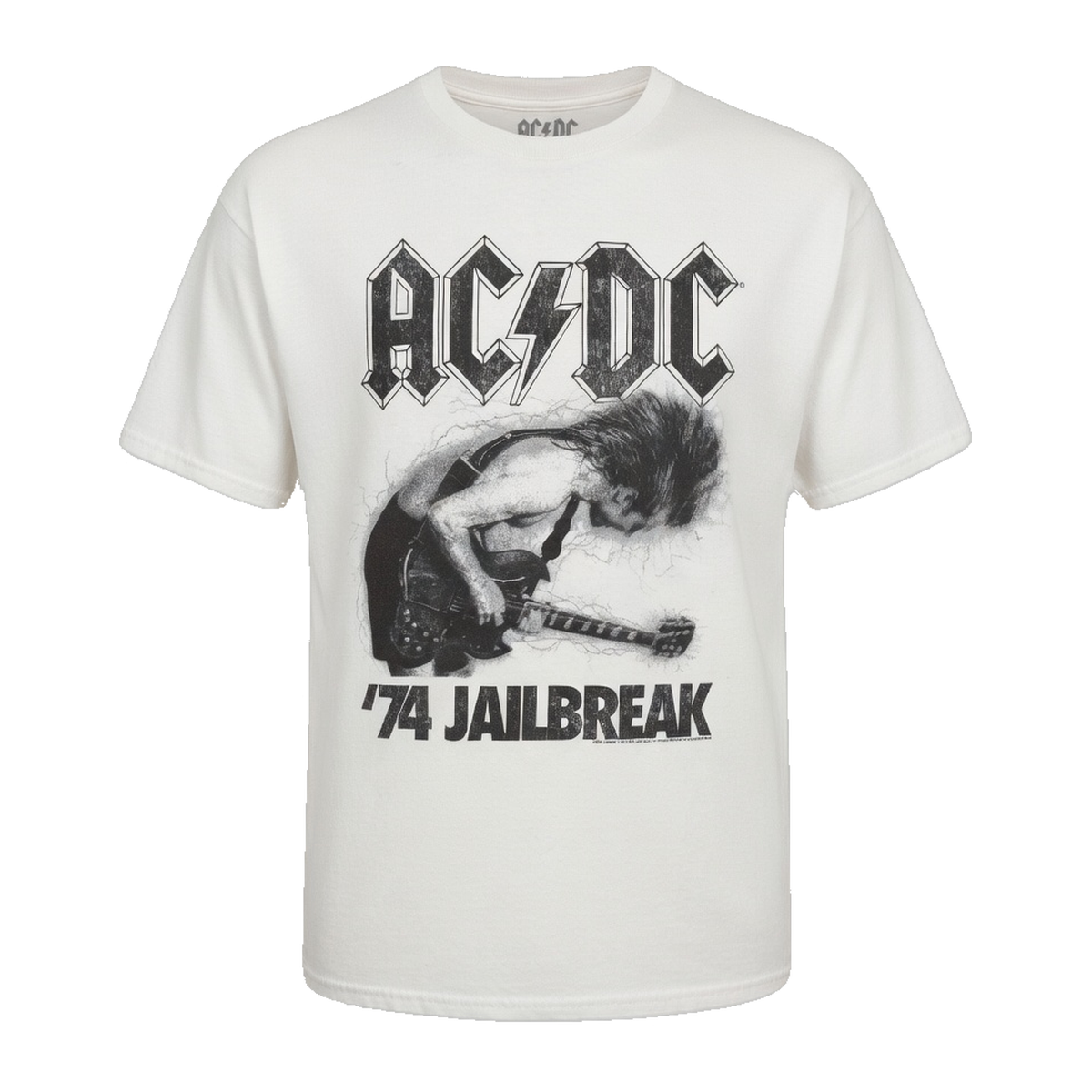 AC/DC 74 Jailbreak Era T-Shirt – White Vintage