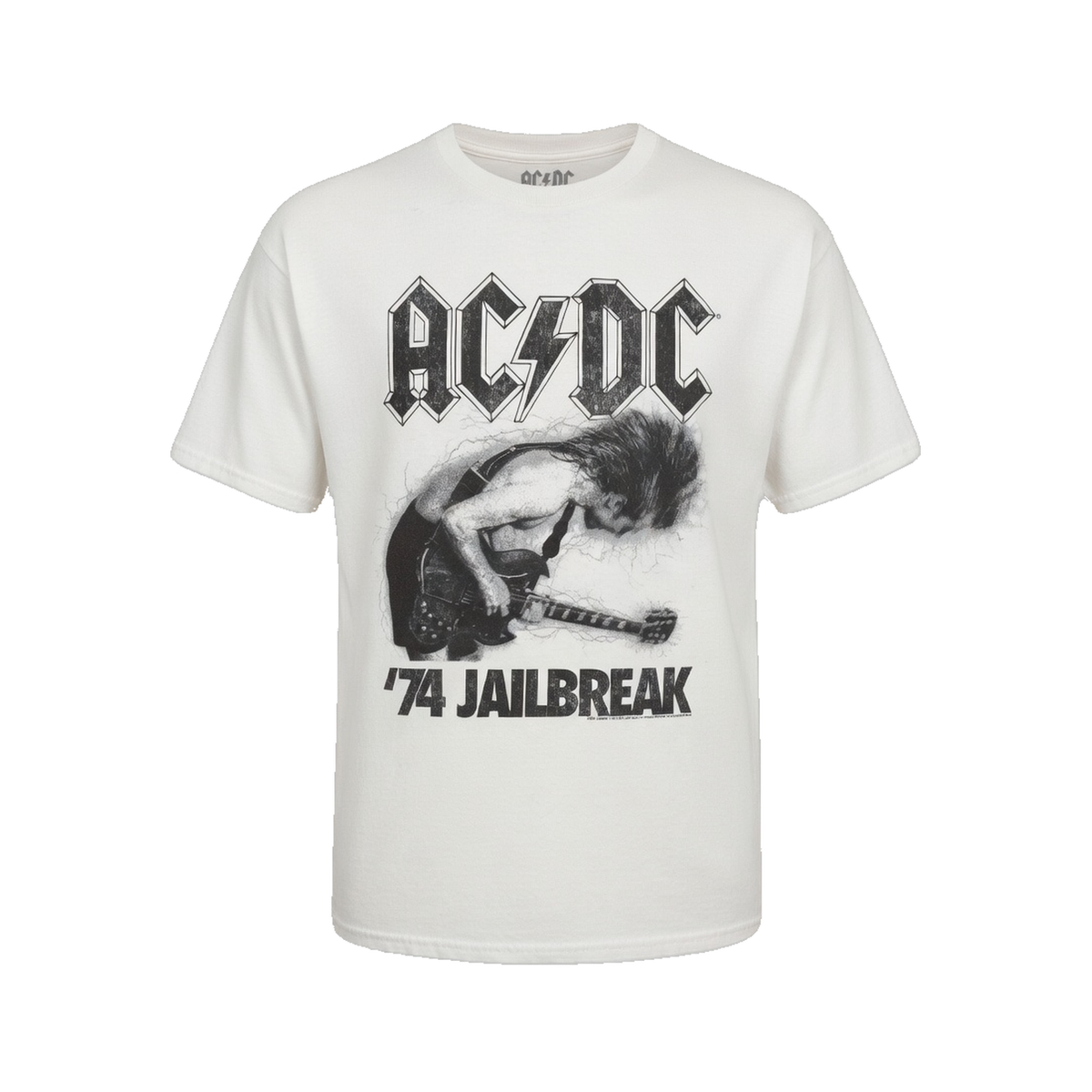 AC/DC 74 Jailbreak Era T-Shirt – White Vintage