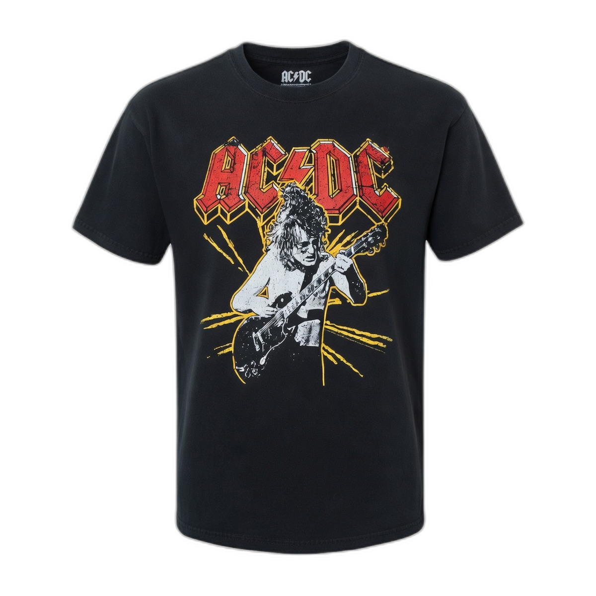 AC/DC Angus Spark Graphic T-Shirt – Black Vintage