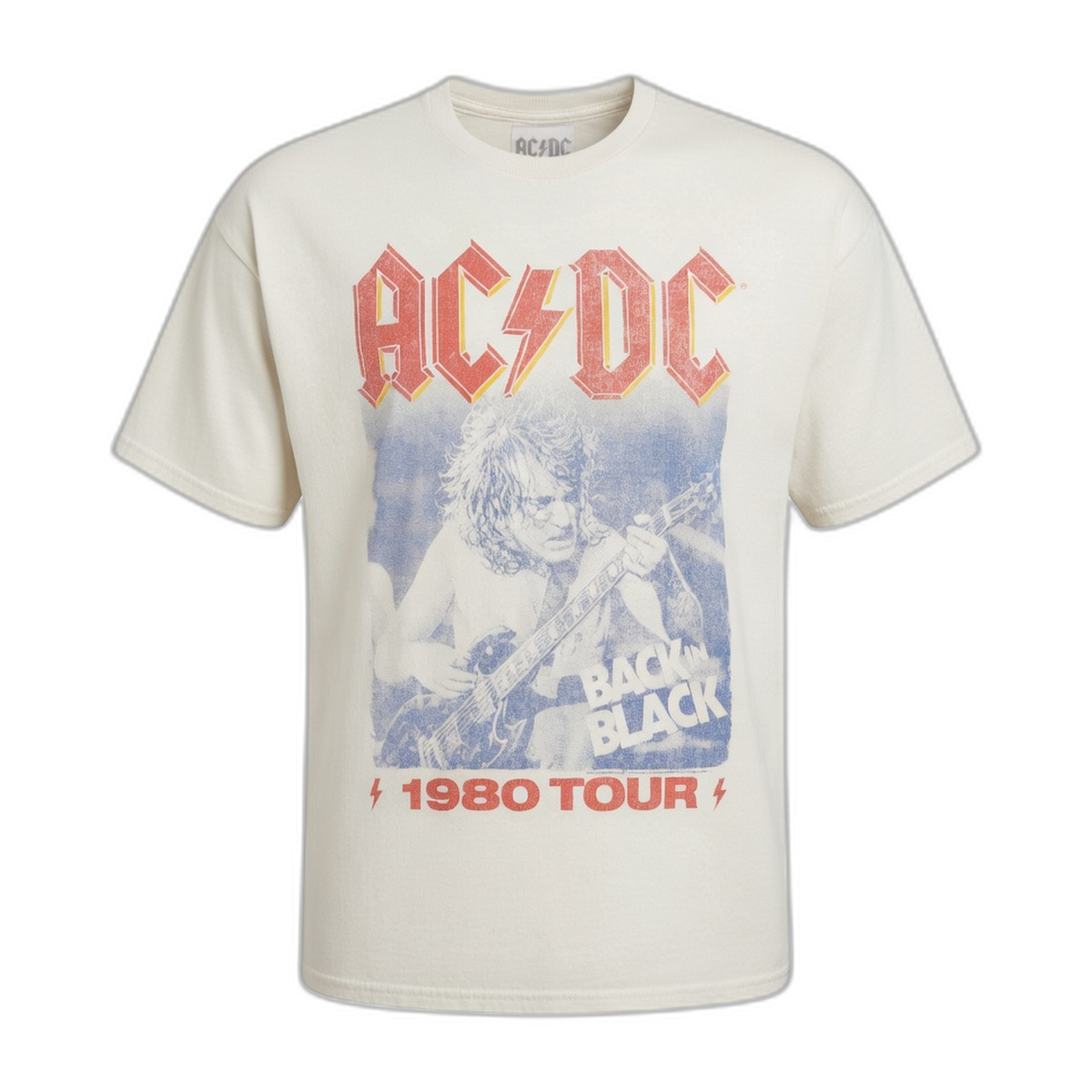 AC/DC Back In Black Tour '80 T-Shirt – White Vintage
