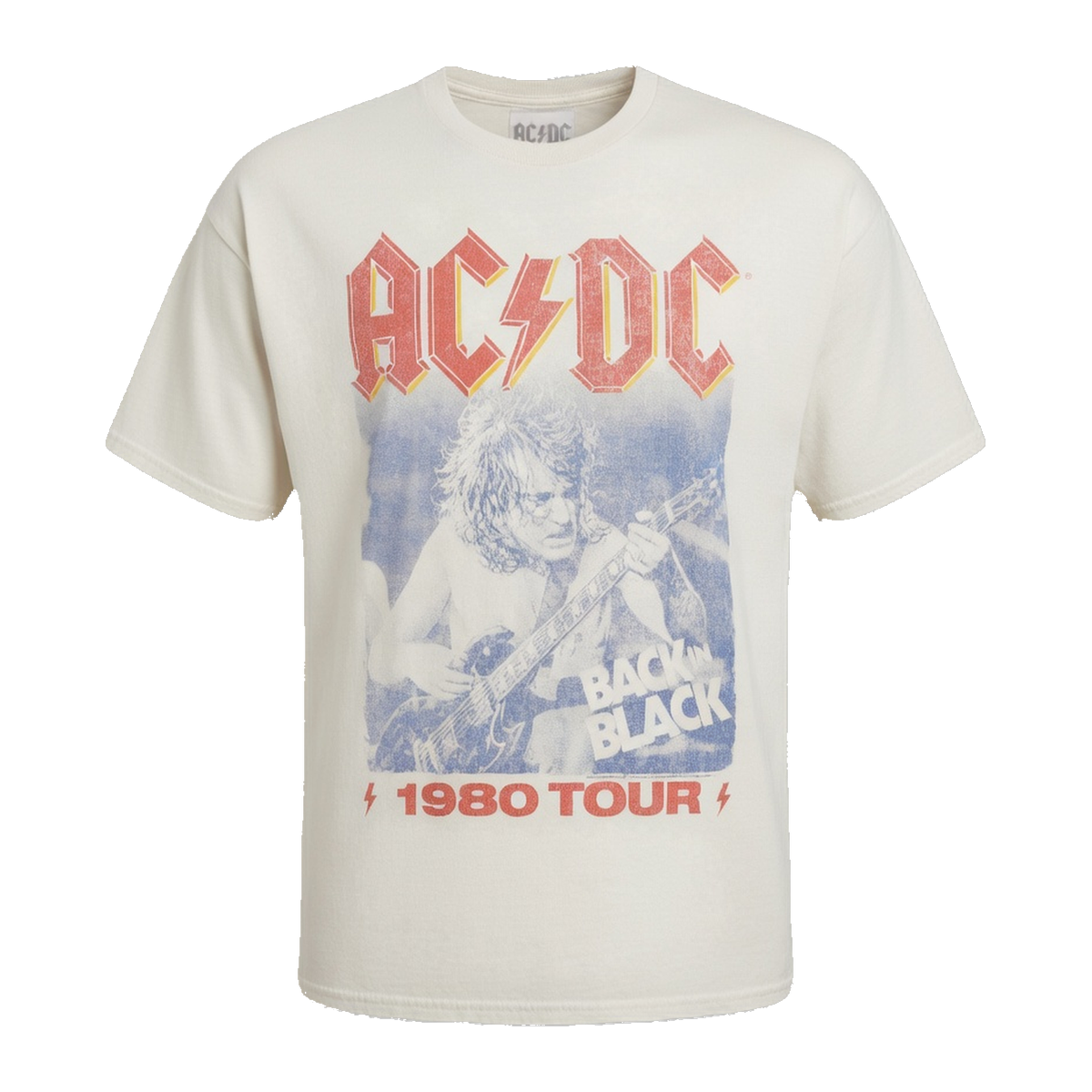 AC/DC Back In Black Tour '80 T-Shirt – White Vintage
