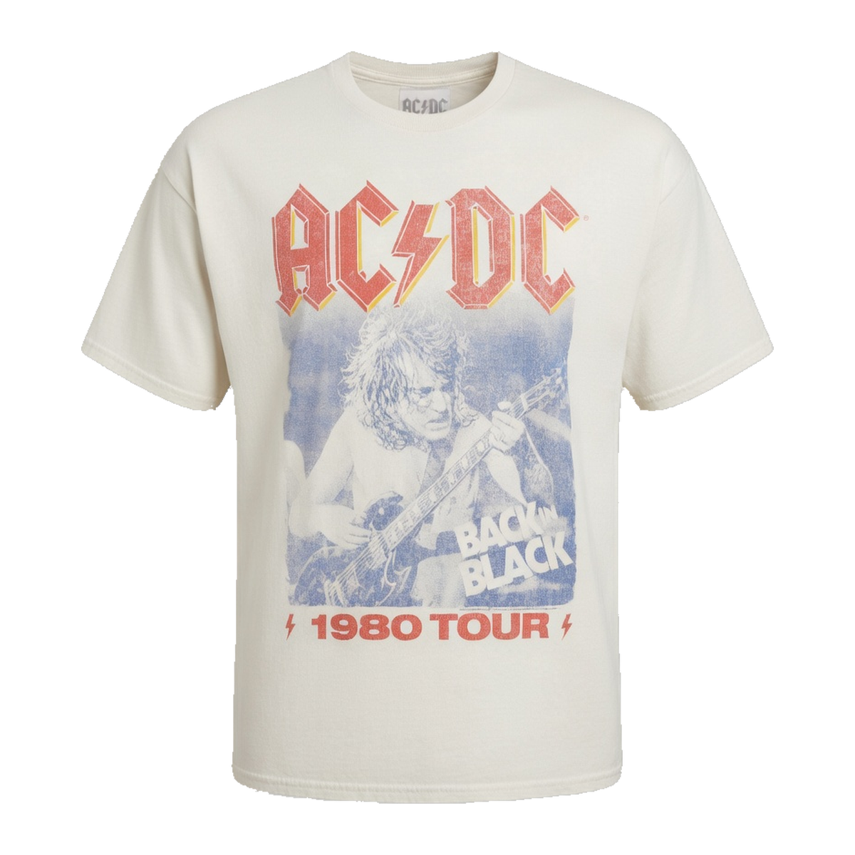 AC/DC Back In Black Tour '80 T-Shirt – White Vintage