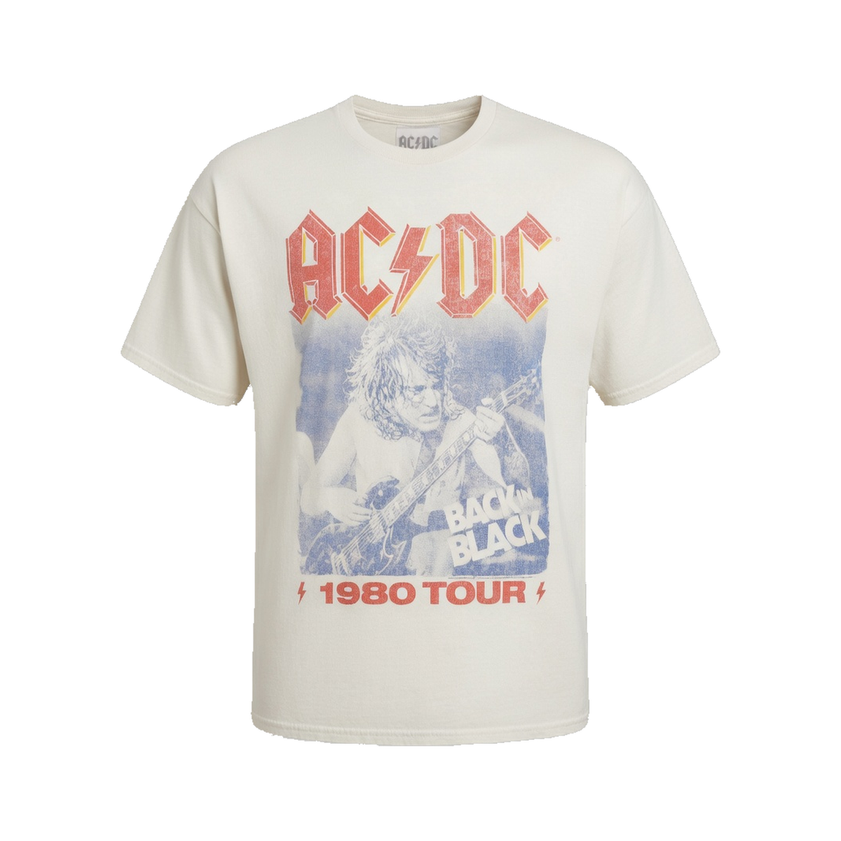 AC/DC Back In Black Tour '80 T-Shirt – White Vintage