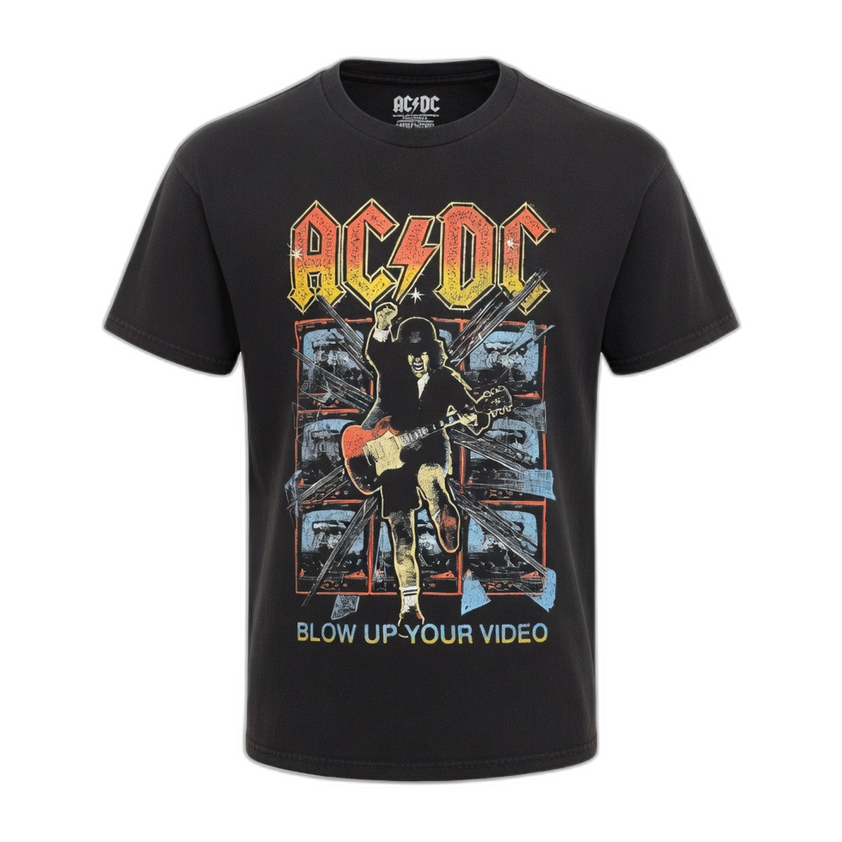 AC/DC Blow Up Your Video Illustrated T-Shirt – Black Vintage