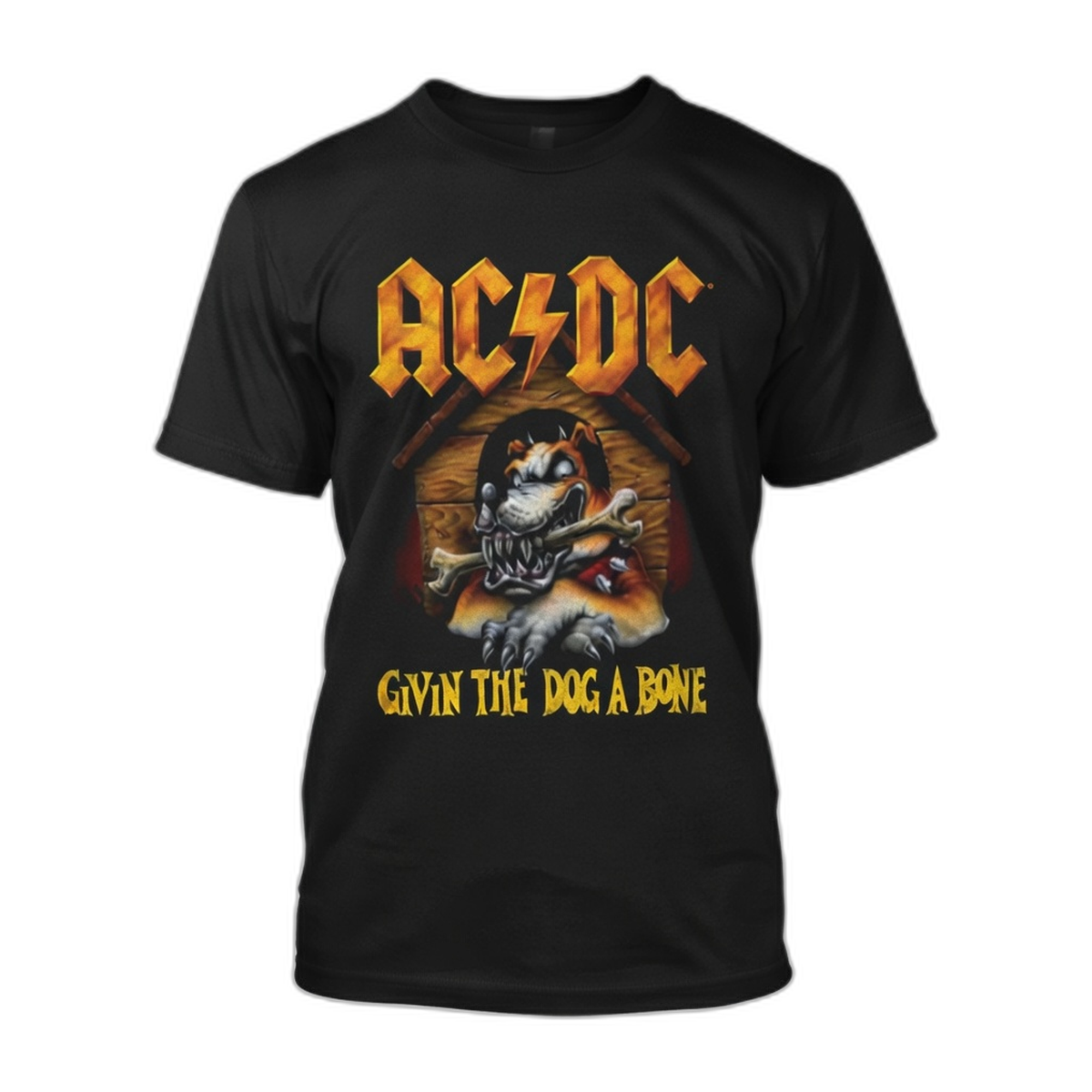 AC/DC Dog a Bone T-Shirt – Black