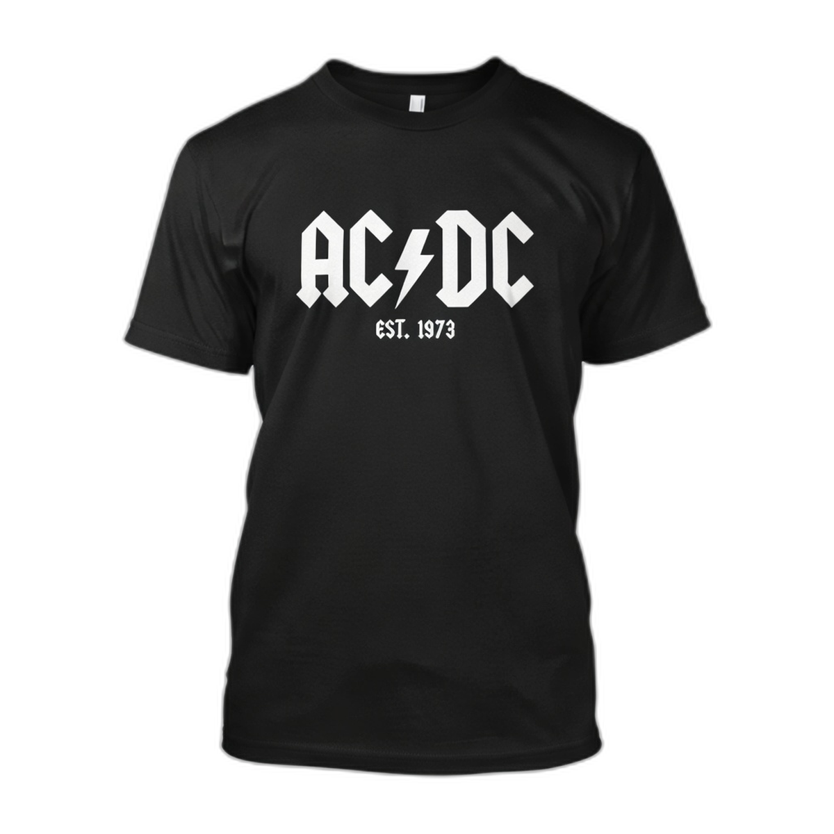 AC/DC Est 1973 Logo T-Shirt – Black