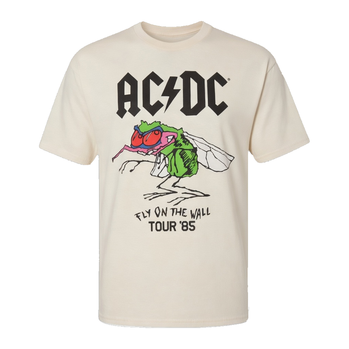 AC/DC Fly on Wall '85 Tour T-Shirt – Natural