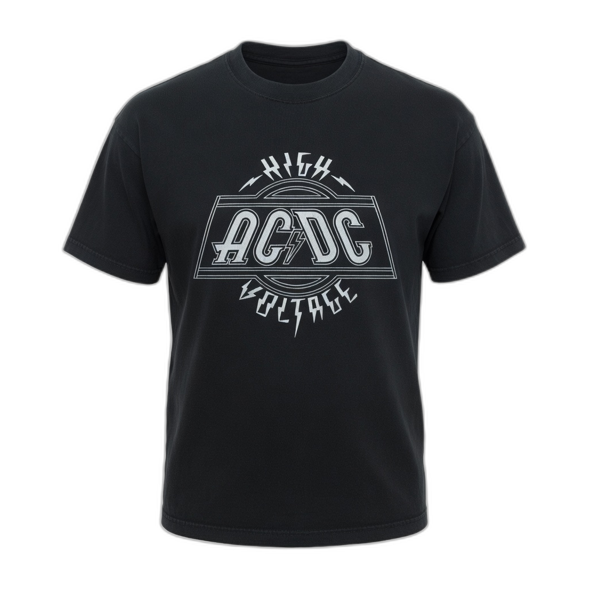 AC/DC High Voltage Logo T-Shirt – Black Vintage