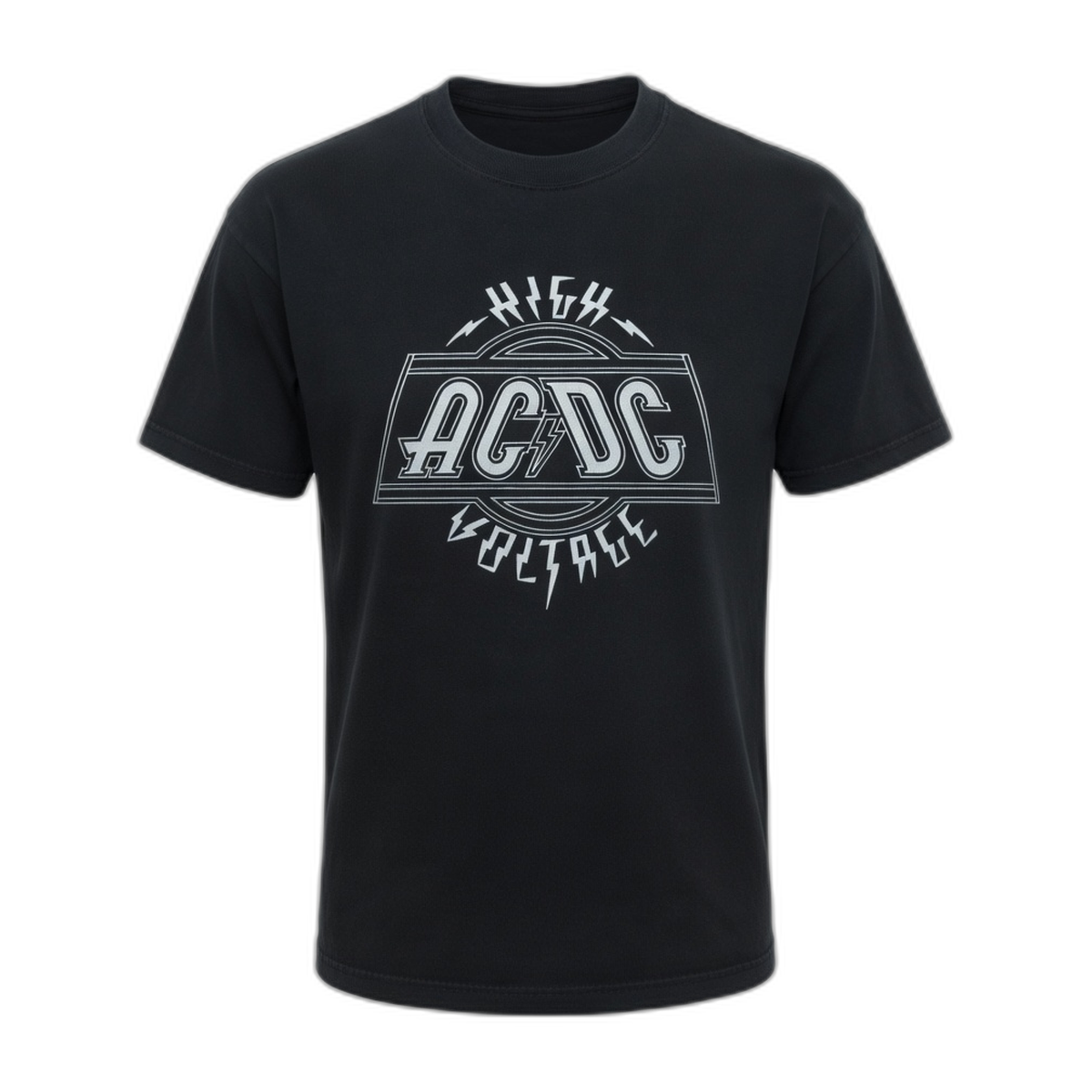 AC/DC High Voltage Logo T-Shirt – Black Vintage