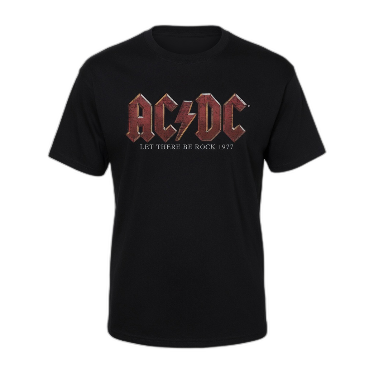 AC/DC Let There Be Rock 1977 T-Shirt – Black