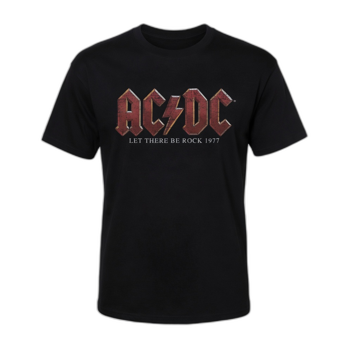 AC/DC Let There Be Rock 1977 T-Shirt – Black