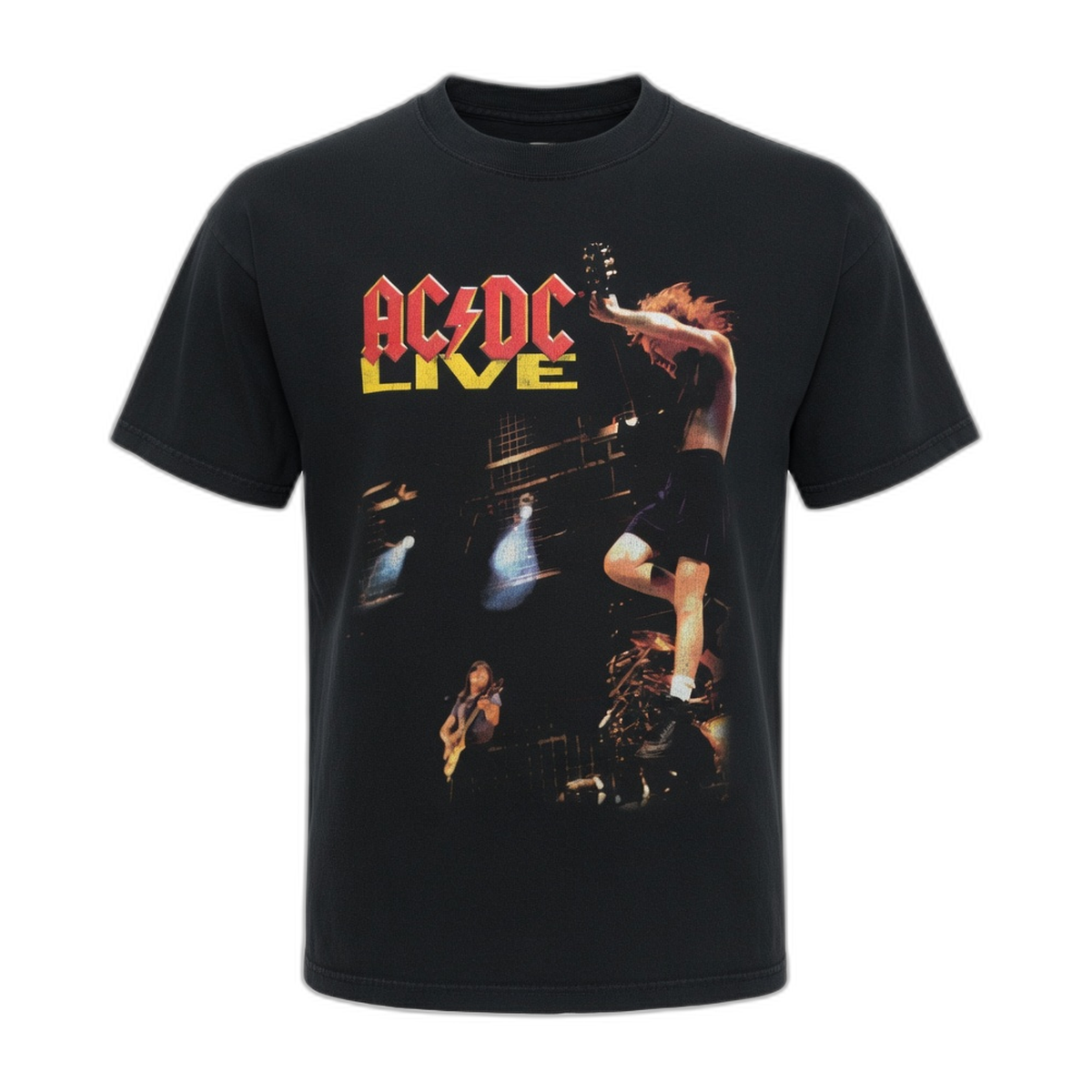 AC/DC Angus Young Live Photo T-Shirt – Black Vintage