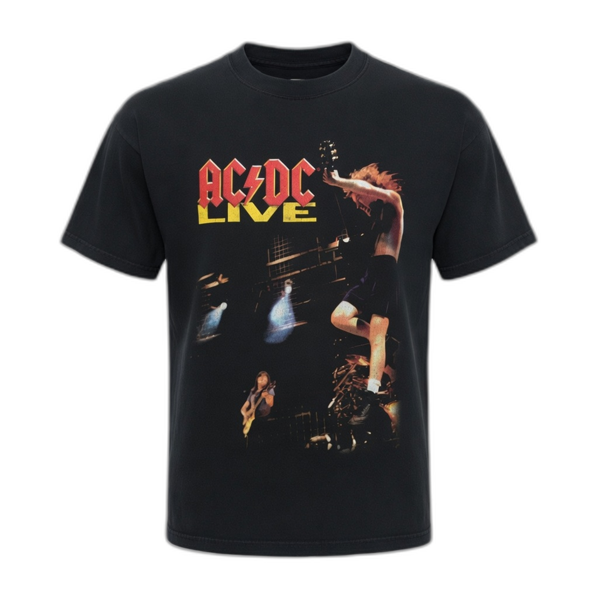 AC/DC Angus Young Live Photo T-Shirt – Black Vintage