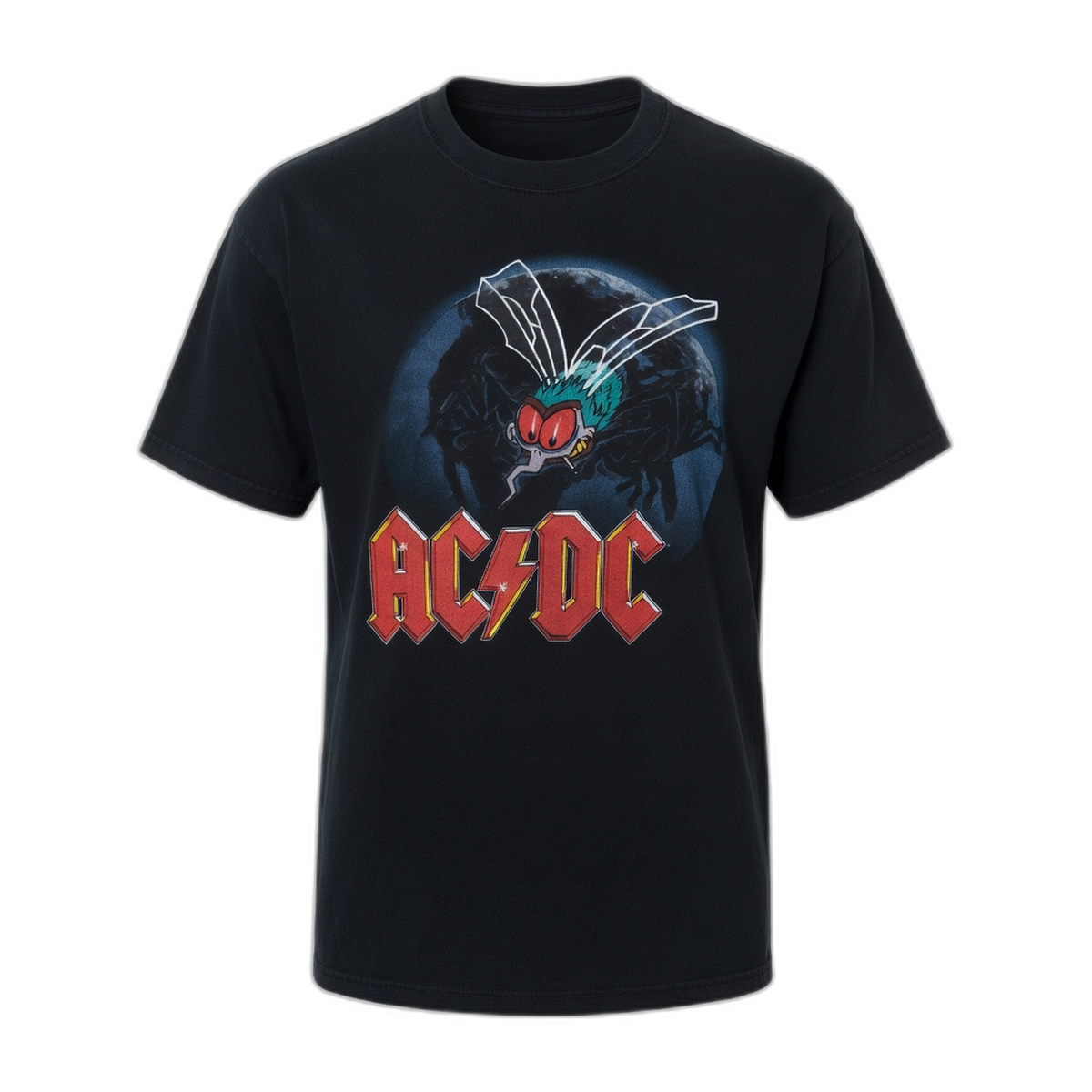 AC/DC Mosquito Graphic T-Shirt – Black Vintage