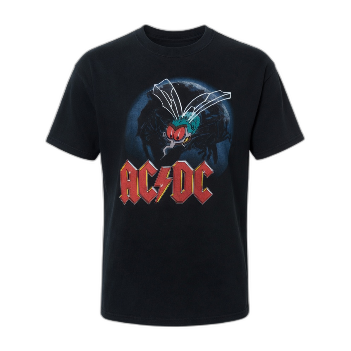 AC/DC Mosquito Graphic T-Shirt – Black Vintage