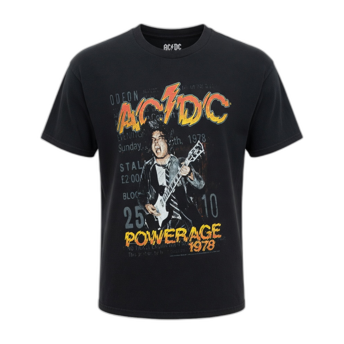 AC/DC Powerage 1978 Era T-Shirt – Black Vintage