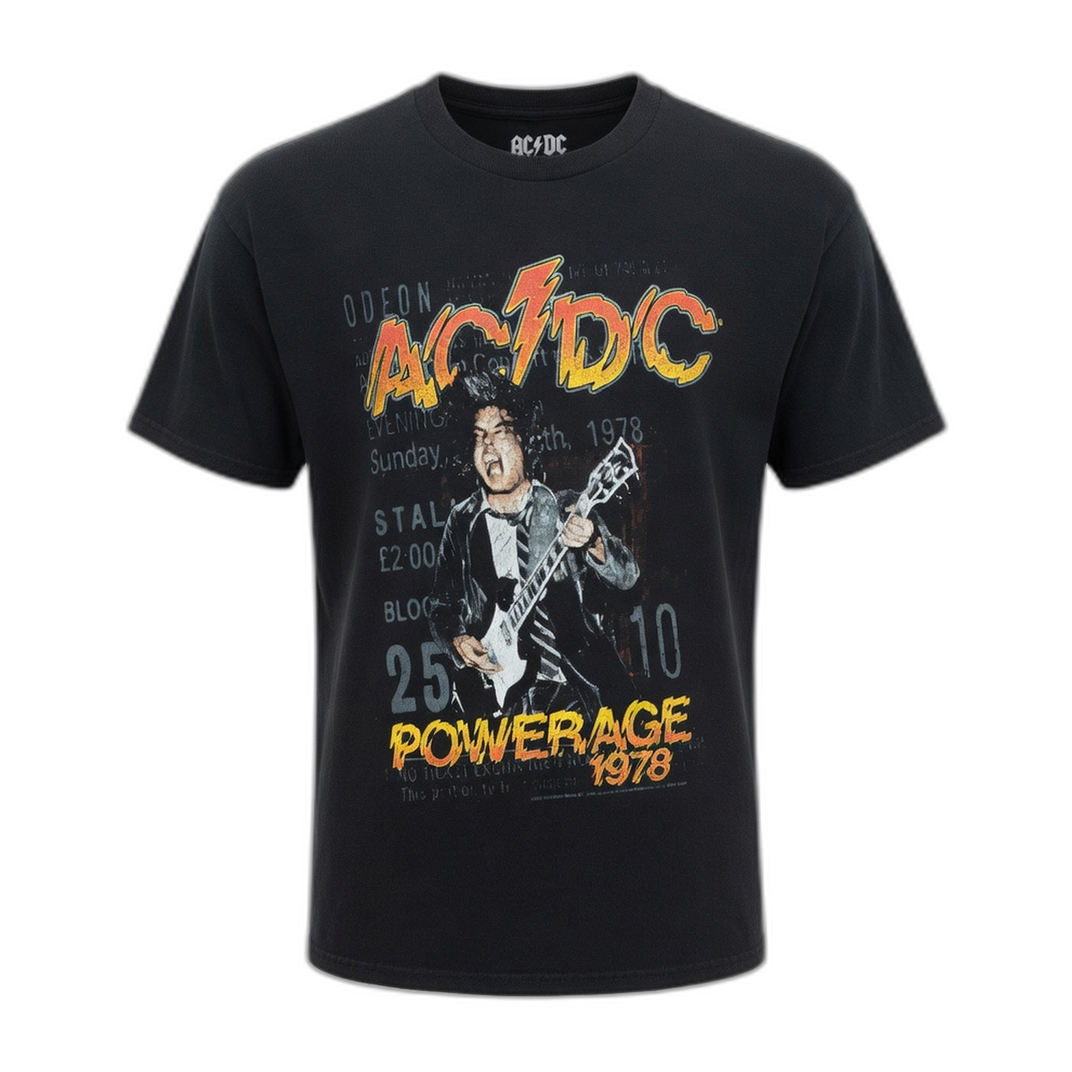 AC/DC Powerage 1978 Era T-Shirt – Black Vintage