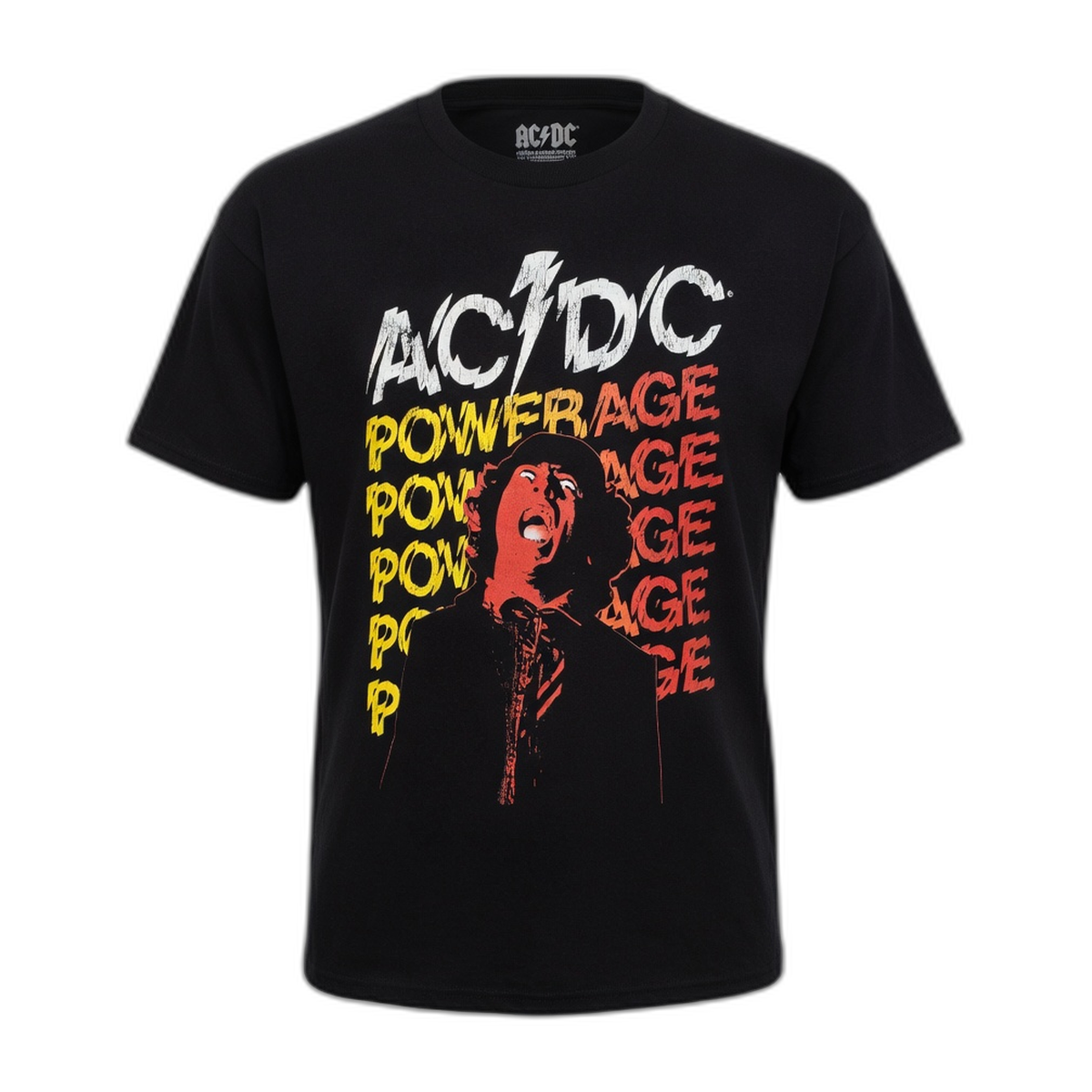 AC/DC Powerage Repeat Graphic T-Shirt – Black