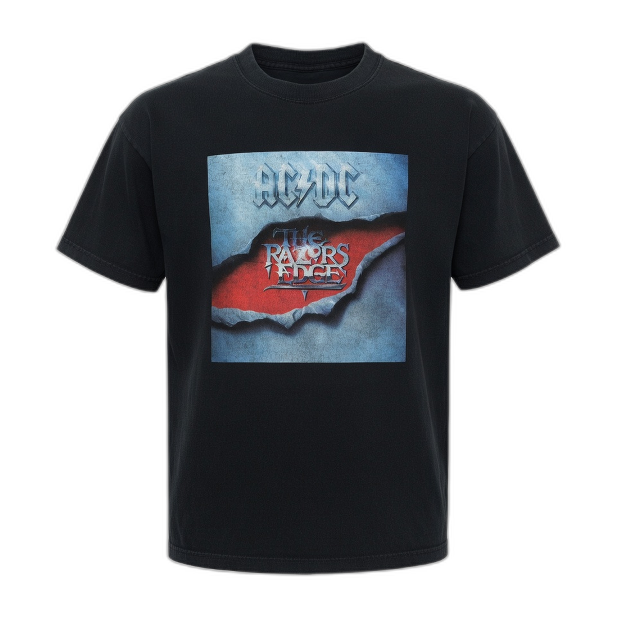 AC/DC Razors Edge Album Artwork T-Shirt – Black Vintage