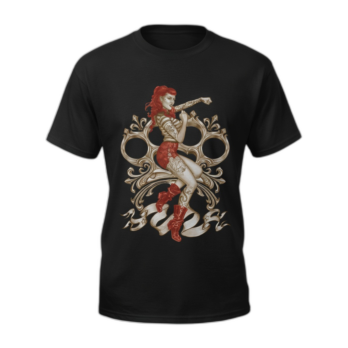 Alchemy England Bare Knuckle Betty Pinup T-Shirt – Black
