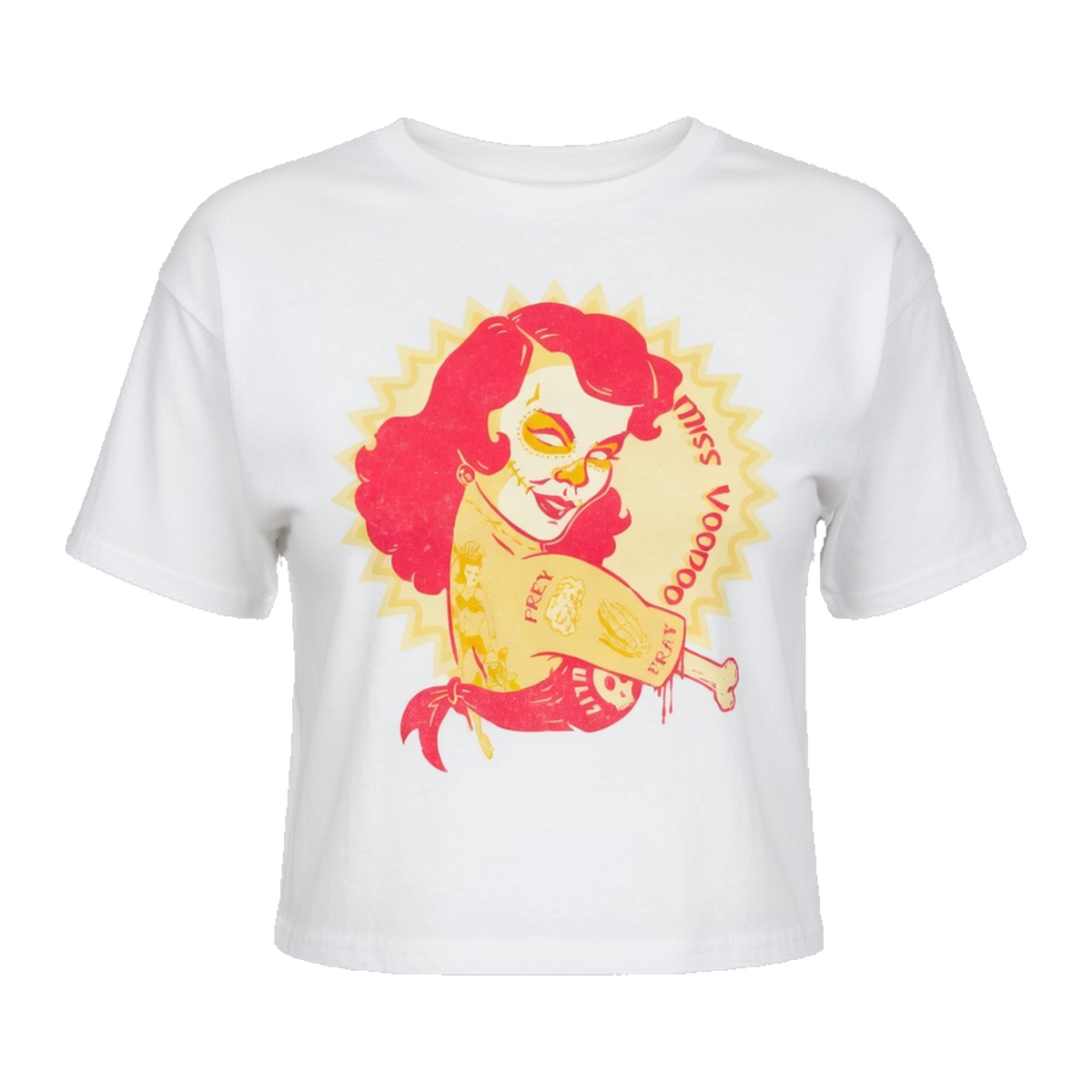 Alchemy England Miss Voodoo Crop Top – White
