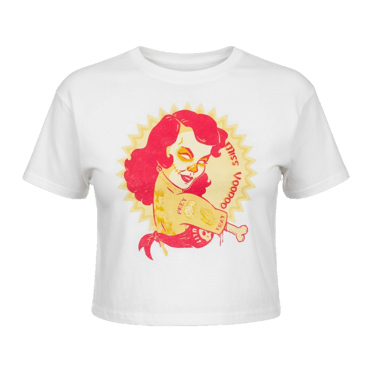 Alchemy England Miss Voodoo Crop Top – White