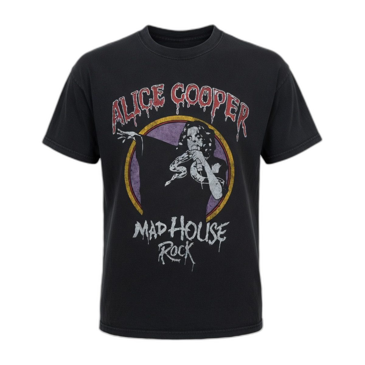 Alice Cooper Mad House Vintage T-Shirt – Black Vintage