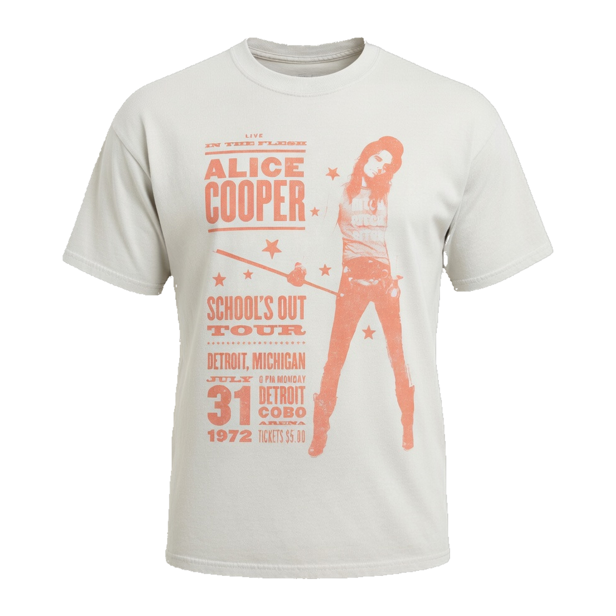 Alice Cooper Vintage Detroit T-Shirt – White Vintage