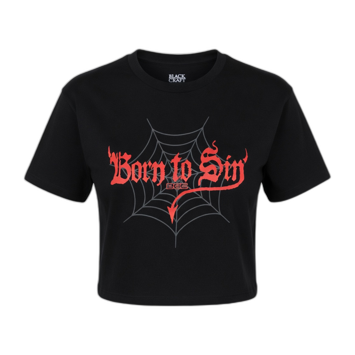 Blackcraft Born to Sin Women's Crop Top – Black