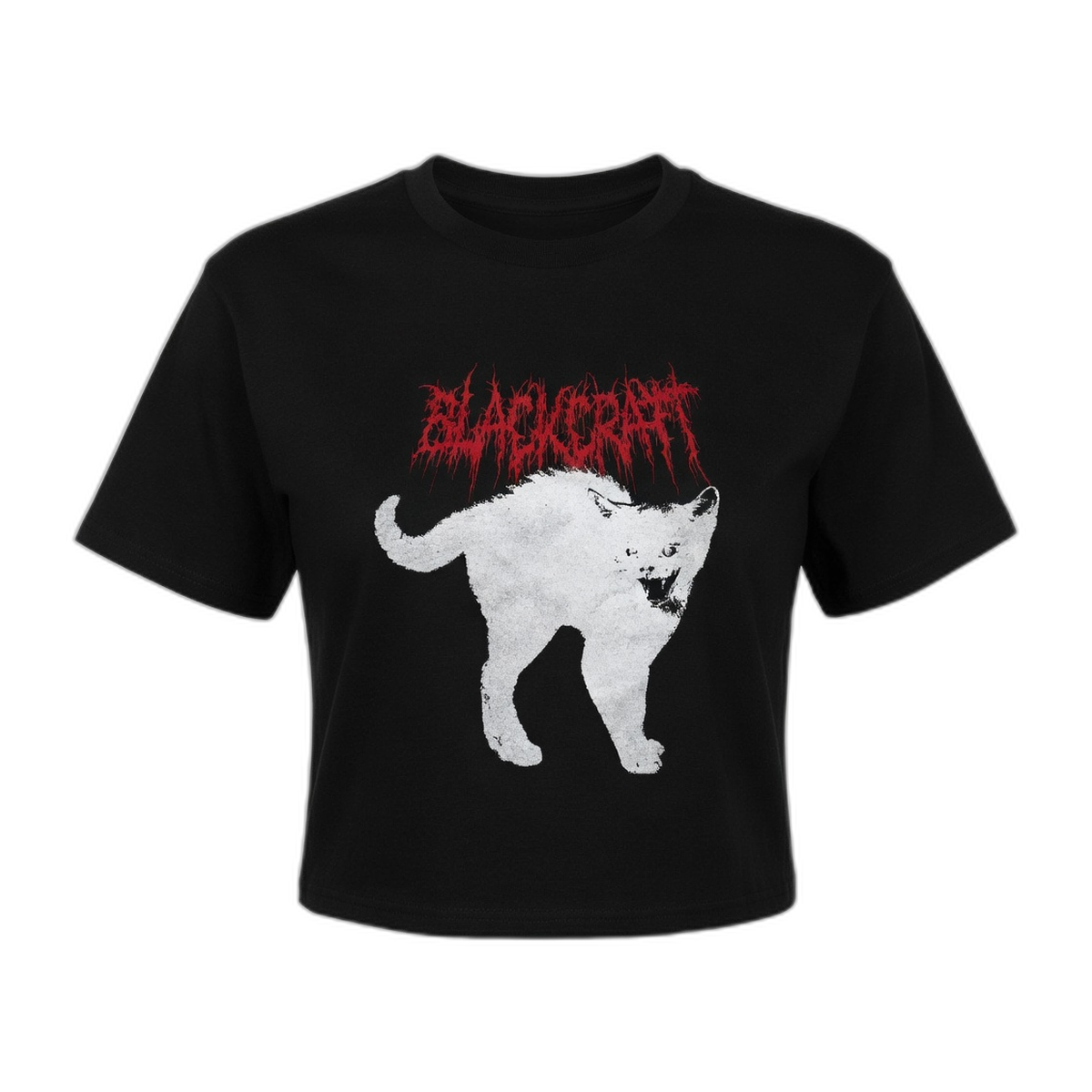Blackcraft Scaredy Cat Crop Top – Black