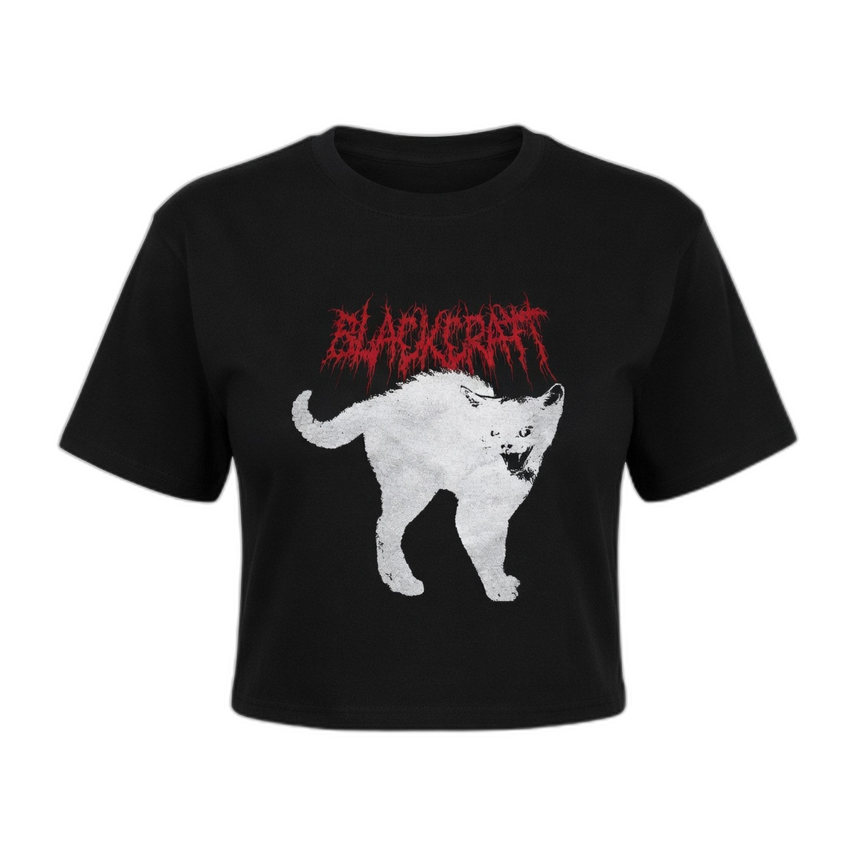 Blackcraft Scaredy Cat Crop Top – Black