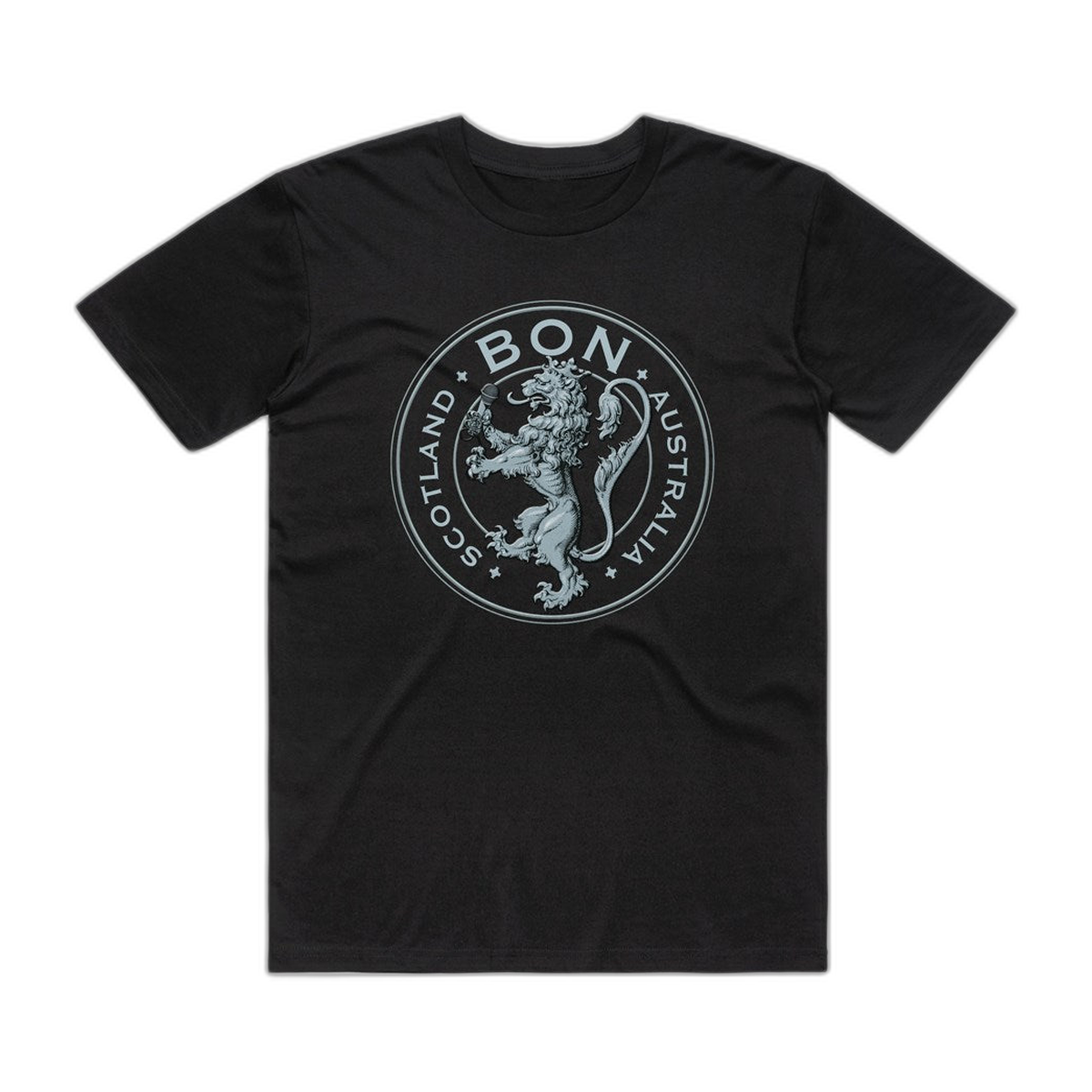 Bon Scott Crest Logo T-Shirt – Black