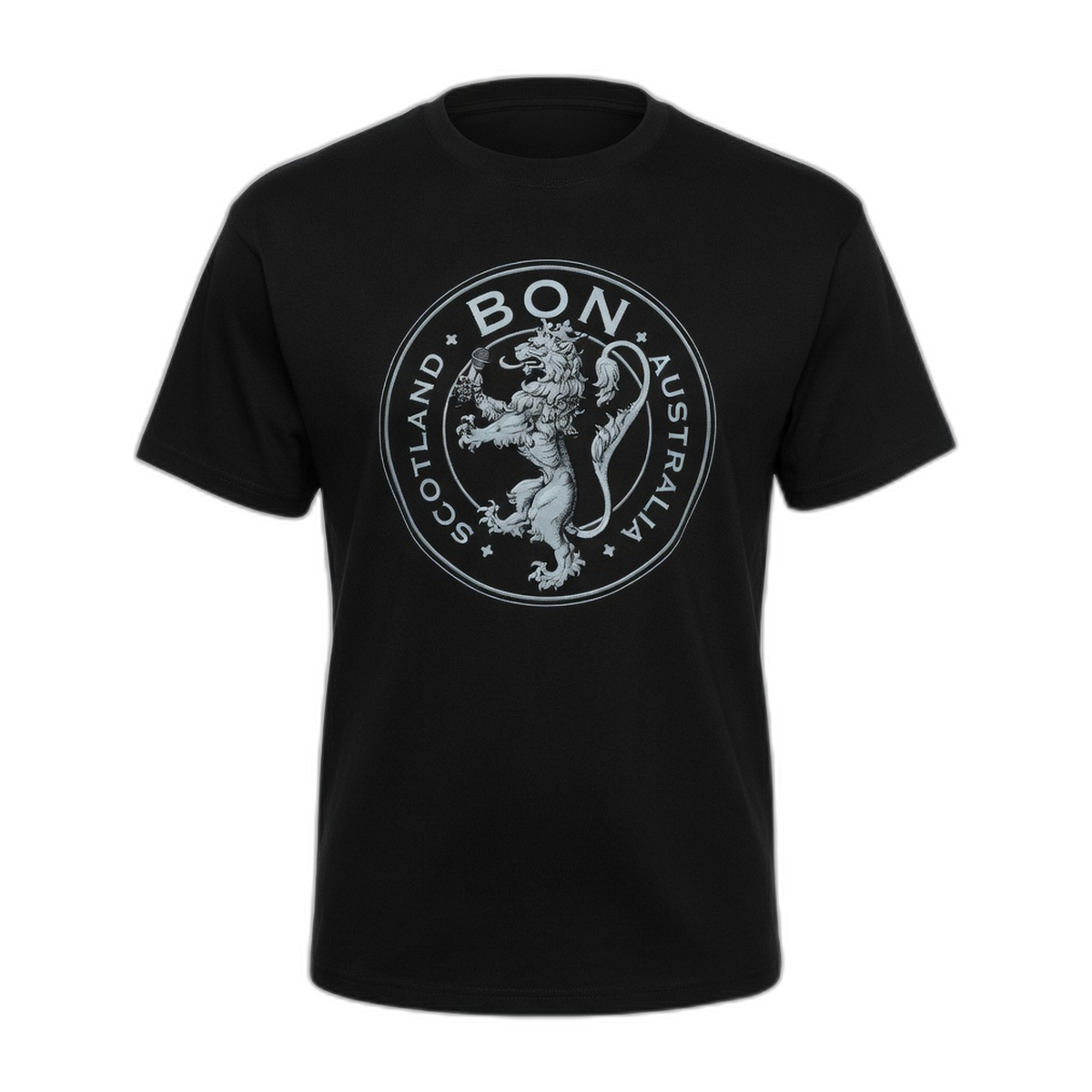 Bon Scott Crest Logo T-Shirt – Black