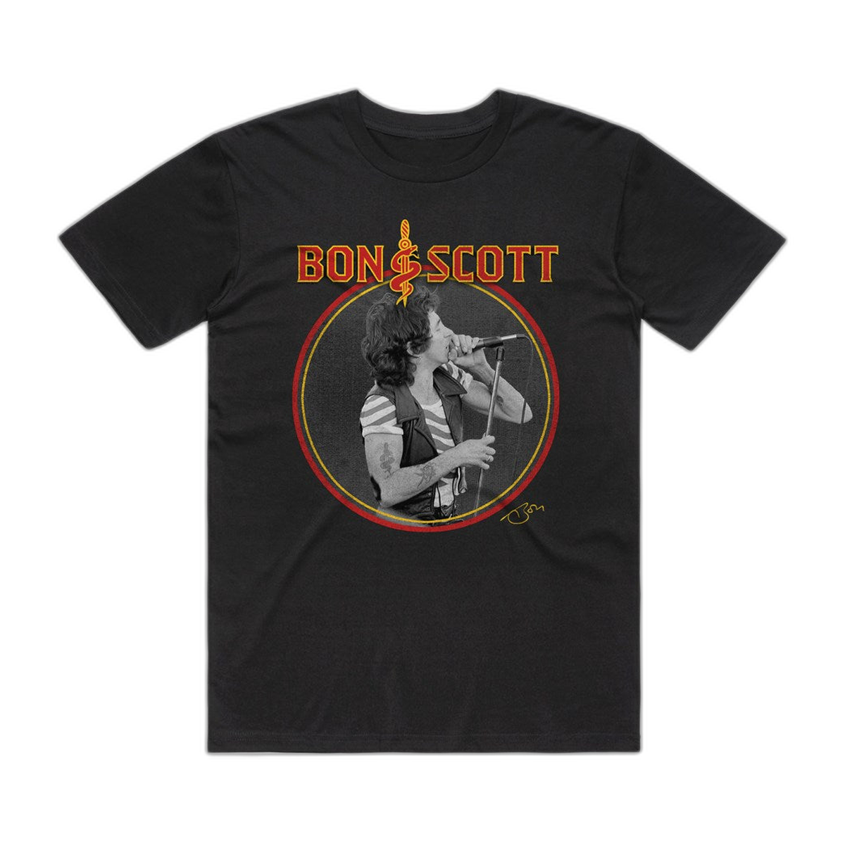 Bon Scott Vic Park Vintage T-Shirt – Black