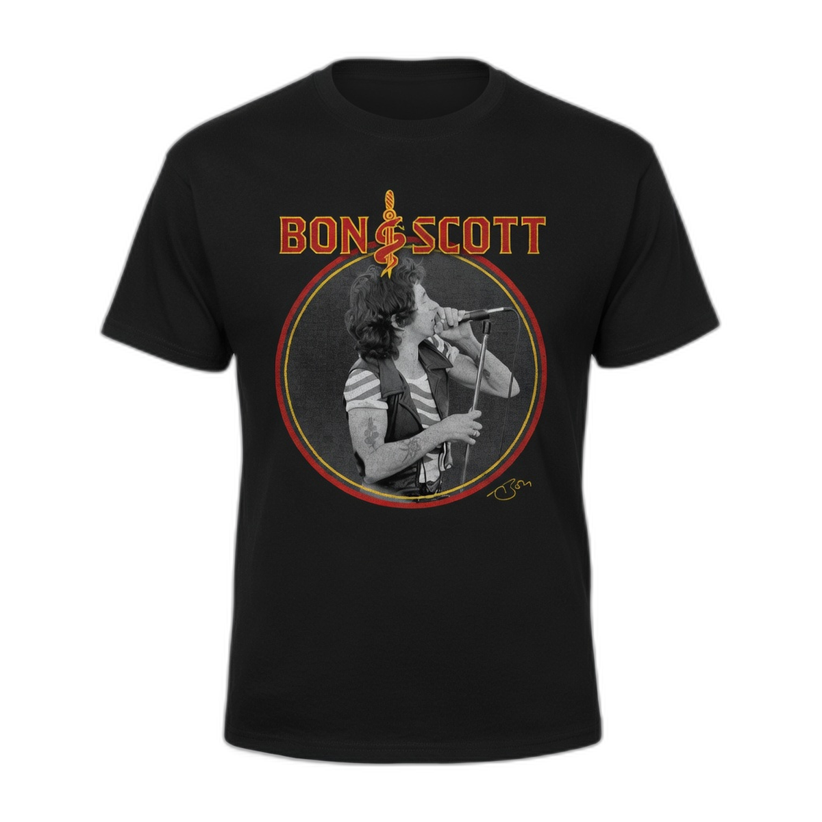 Bon Scott Vic Park Vintage T-Shirt – Black