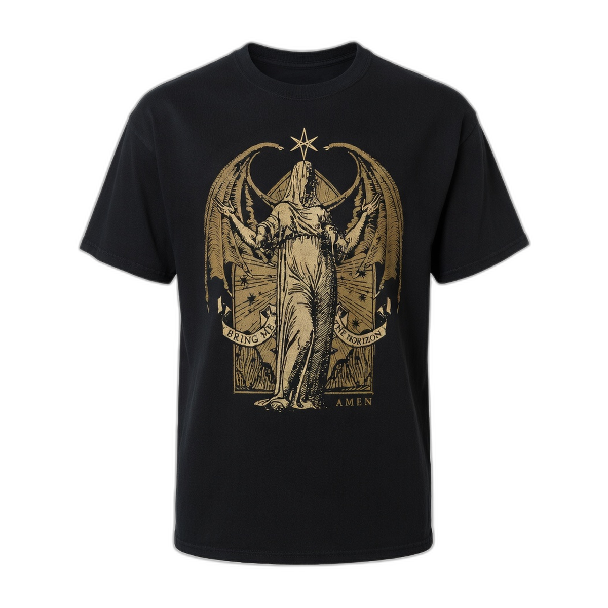 Bring Me The Horizon Amen Wings T-Shirt – Black Vintage