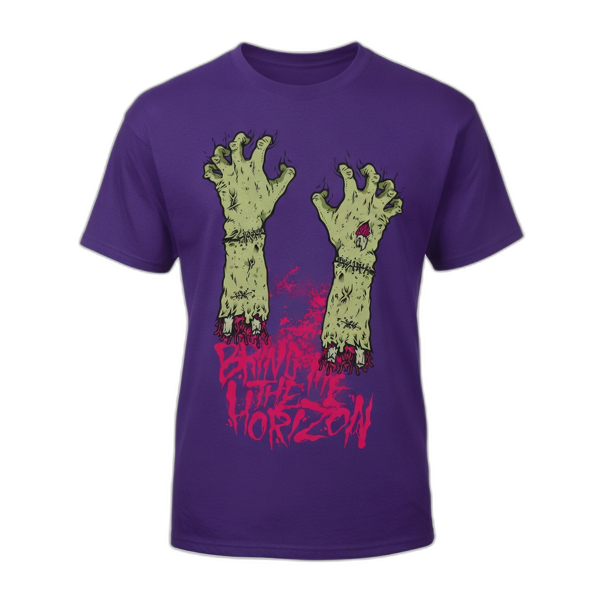 Bring Me The Horizon Zombie Hands T-Shirt – Purple