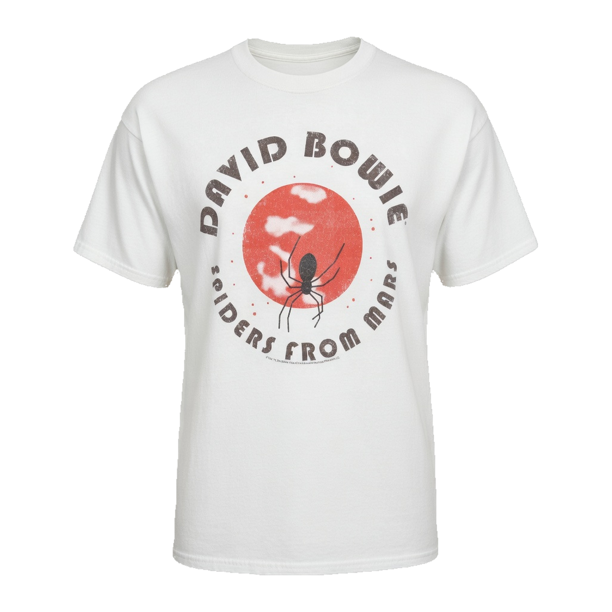 David Bowie Spiders From Mars Circle T-Shirt – White Vintage