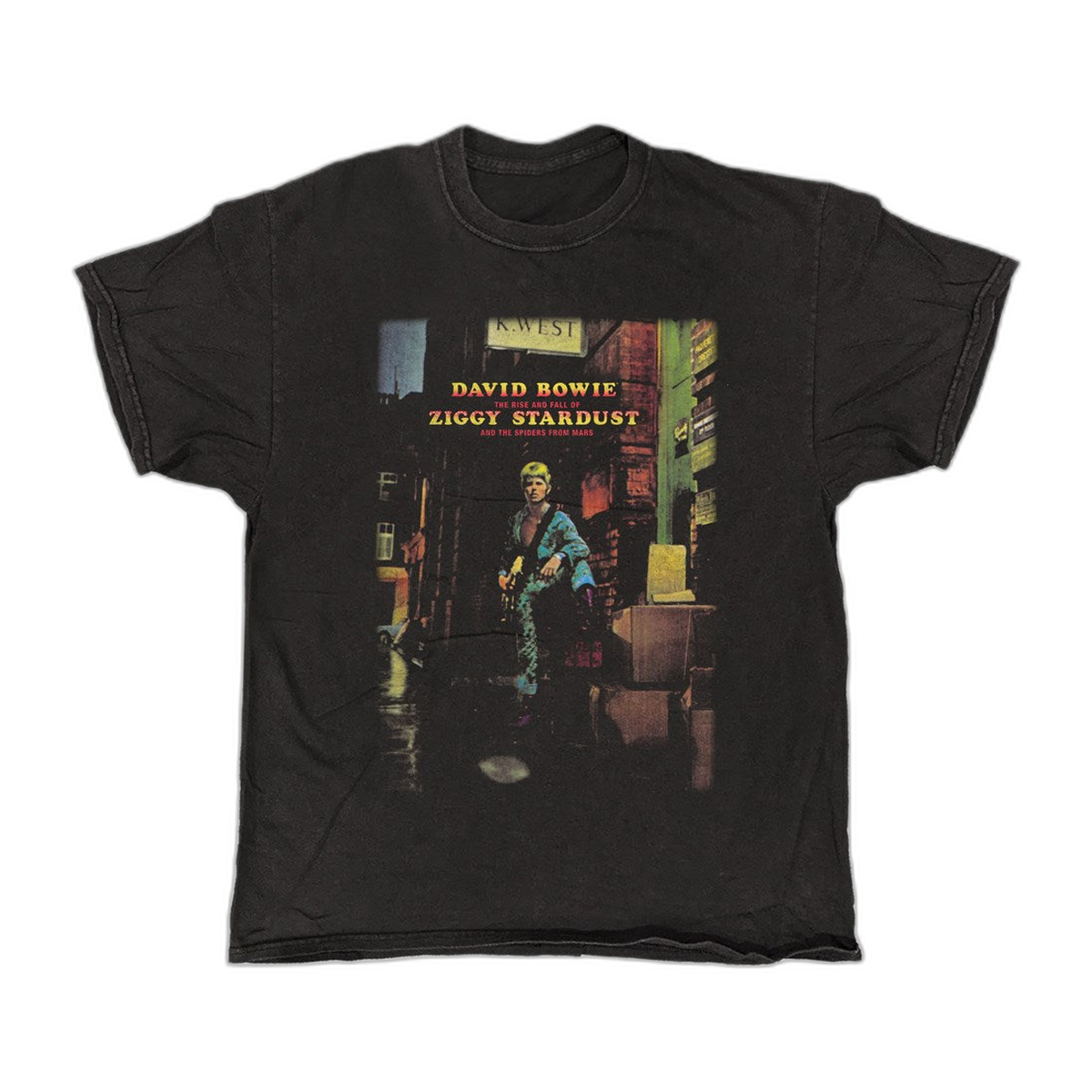 David Bowie Ziggy Stardust Colourised T-Shirt – Black Vintage